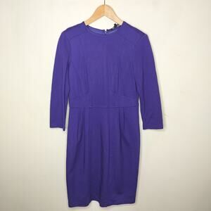 Nanette Lepore Purple Dress Made in USA Stretch Knit Sheath